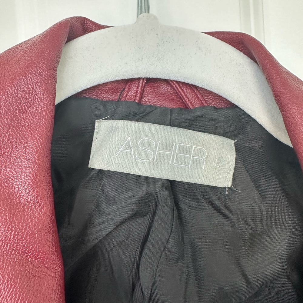 Red leather jacket